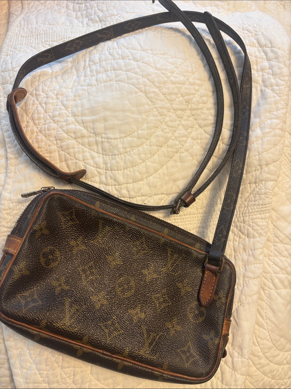 Louis Vuitton Brown Monogram Messenger crossbody Bag with Strap
